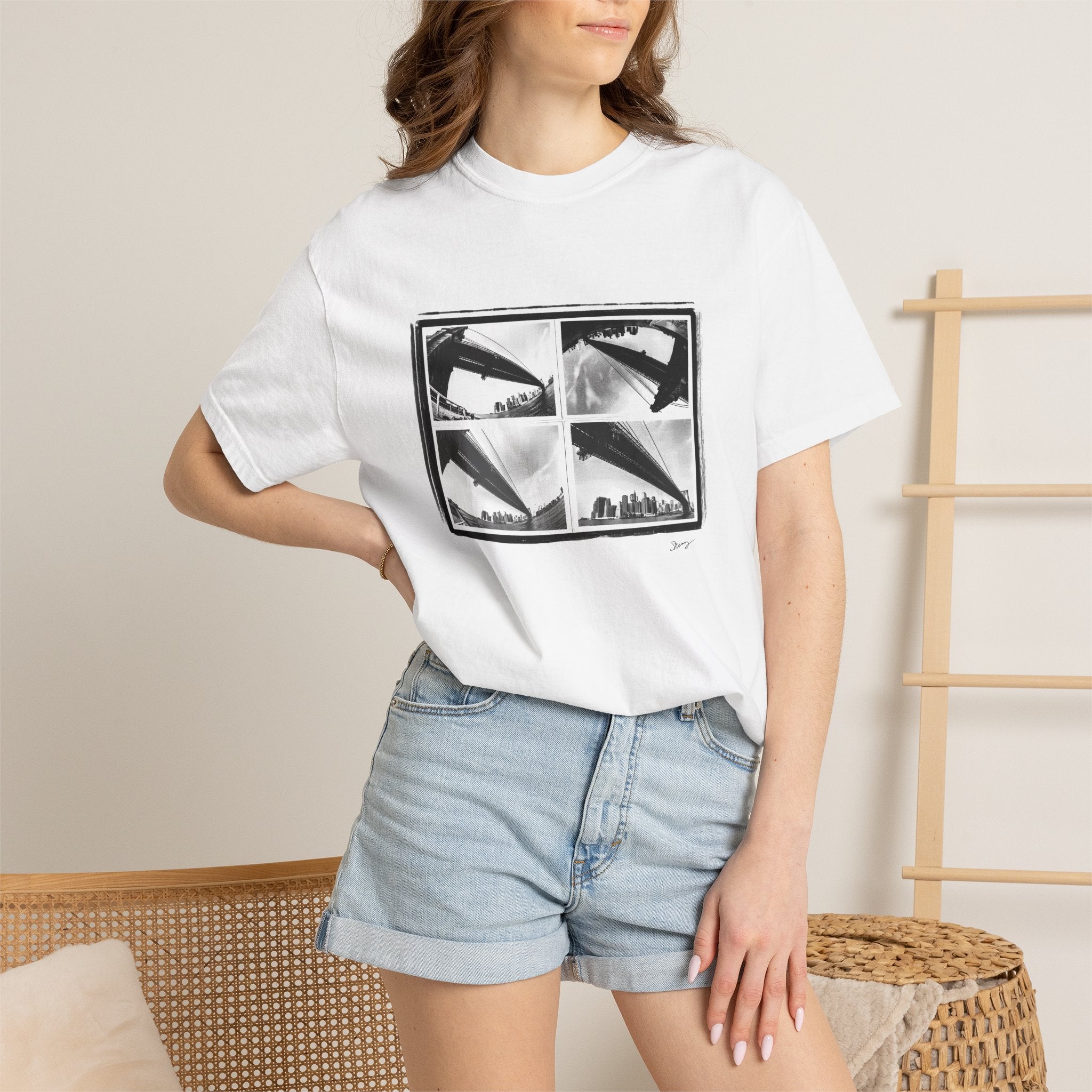 BK BRIDGE Unisex Garment-Dyed T-shirt