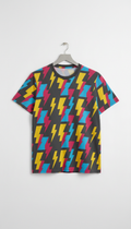 Lemon flash geometric pattern shirt